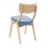 European Beechwood Wood Dining Chair - Blue - Back