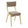 European Beechwood Wood Dining Chair - Grey - Front - European Beechwood Wood Dining Chair - Grey - Front