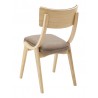 European Beechwood Wood Dining Chair - Grey - Back