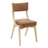 European Beechwood Wood Dining Chair - Brown - Front