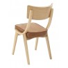 European Beechwood Wood Dining Chair - Brown - Back