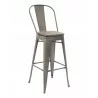 Industrial Barstool - Antique Bronze - Brown Seat Plate - Industrial Barstool - Antique Bronze - Brown Seat Plate