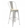 Industrial Barstool - Clearcoat & Solid Colors - White Seat plate - Industrial Barstool - Clearcoat & Solid Colors - White Seat plate