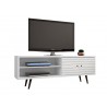 Liberty 62.99" Mid Century - Modern TV Stand (White) - Back