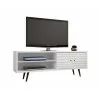 Liberty 62.99" Mid Century - Modern TV Stand (White) - Back - Liberty 62.99" Mid Century - Modern TV Stand (White) - Back