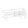 Liberty 62.99" Mid Century - Modern TV Stand (White) - Dimensions