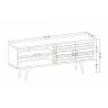 Liberty 62.99" Mid Century - Modern TV Stand (White) - Dimensions - Liberty 62.99" Mid Century - Modern TV Stand (White) - Dimensions