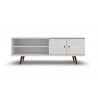 Liberty 62.99" Mid Century - Modern TV Stand (White) - Front