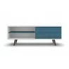 Liberty 62.99" Mid Century - Modern TV Stand (White and Aqua Blue) - Opened - Liberty 62.99" Mid Century - Modern TV Stand (White and Aqua Blue) - Opened