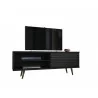 Liberty 62.99" Mid Century - Modern TV Stand - Black - White BG - Liberty 62.99" Mid Century - Modern TV Stand - Black - White BG
