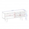 Manhattan Comfort Liberty 62.99 Mid-Century Modern TV Stand and Panel with Solid Wood Legs