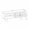 Manhattan Comfort Liberty 62.99 Mid-Century Modern TV Stand and Panel with Solid Wood Legs - Manhattan Comfort Liberty 62.99 Mid-Century Modern TV Stand and Panel with Solid Wood Legs