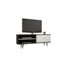 Liberty 62.99" Mid Century - Modern TV Stand (Rustic Brown and White) - White BG - Liberty 62.99" Mid Century - Modern TV Stand (Rustic Brown and White) - White BG