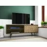 Liberty 62.99" Mid Century - Modern TV Stand - Rustic Brown and 3D Brown Prints - Lifestyle - Liberty 62.99" Mid Century - Modern TV Stand - Rustic Brown and 3D Brown Prints - Lifestyle
