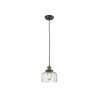 Glass Pendant With 10 Feet Cord - Brushed Brass - Clear Glass