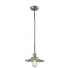 Glass Pendant With 10 Feet Cord - Satin Brushed Nickel - HALOPHANE GLASS