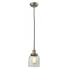 Glass Pendant With 10 Feet Cord - Satin Brushed Nickel - CLEAR  GLASS