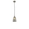 Glass Pendant With 10 Feet Cord - Satin Brushed Nickel - MERCURY GLASS