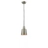 Metal Shade Pendant With 10 Feet Cord - Satin Brushed Nickel - METAL SHADE