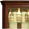 Pulaski Furniture Mirrored 4 Shelf Corner Curio Cabinet in Victorian Brown