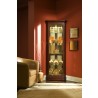 Pulaski Furniture Mirrored 4 Shelf Corner Curio Cabinet in Victorian Brown