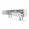 Liberty 70.86" Mid Century - Modern TV Stand (White) - Drawers Opened - Liberty 70.86" Mid Century - Modern TV Stand (White) - Drawers Opened