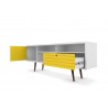 Liberty 70.86" Mid Century - Modern TV Stand (Yellow) - Drawers Opened
