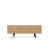 Liberty 70.86" Mid Century - Modern TV Stand (Rustic Brown) - Back Opened