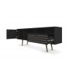  Liberty 70.86" Mid Century - Modern TV Stand - Black - Drawers Opened