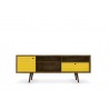 Liberty 70.86" Mid Century - Modern TV Stand (Rustic Brown and Yellow) - Front