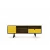 Liberty 70.86" Mid Century - Modern TV Stand (Rustic Brown and Yellow) - Front - Liberty 70.86" Mid Century - Modern TV Stand (Rustic Brown and Yellow) - Front
