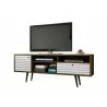 Liberty 70.86" Mid Century - Modern TV Stand (Rustic Brown and White) - Liberty 70.86" Mid Century - Modern TV Stand (Rustic Brown and White)