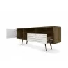 Liberty 70.86" Mid Century - Modern TV Stand (Rustic Brown and White) - Drawers Opened - Liberty 70.86" Mid Century - Modern TV Stand (Rustic Brown and White) - Drawers Opened