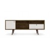 Liberty 70.86" Mid Century - Modern TV Stand (Rustic Brown and White) - Front