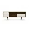Liberty 70.86" Mid Century - Modern TV Stand (Rustic Brown and White) - Front - Liberty 70.86" Mid Century - Modern TV Stand (Rustic Brown and White) - Front