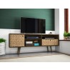  Liberty 70.86" Mid Century - Modern TV Stand - Rustic Brown and 3D Brown Prints - Lifestyle
