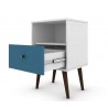 Liberty Mid Century - Modern Nightstand 1.0 (Aqua Blue) - Drawers Opened