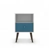 Liberty Mid Century - Modern Nightstand 1.0 (Aqua Blue) - Front - Liberty Mid Century - Modern Nightstand 1.0 (Aqua Blue) - Front