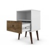 Liberty Mid Century - Modern Nightstand 1.0 (Rustic Brown) - Drawers Opened