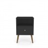 Liberty Mid Century - Modern Nightstand 1.0 - Black - Front