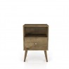 Liberty Mid Century - Modern Nightstand 1.0 - Rustic Brown - Front
