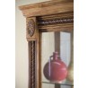 Pulaski Furniture Lighted Sliding Door 5 Shelf Curio Cabinet in Maple Brown
