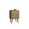 Liberty Mid Century - Modern Nightstand 2.0 - Rustic Brown and 3D Brown Prints