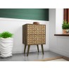 Liberty Mid Century - Modern Nightstand 2.0 - Rustic Brown and 3D Brown Prints - Lifestyle