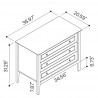 Manhattan Comfort Crown 31.29" Dresser Size