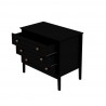 Manhattan Comfort Crown 31.29" Dresser in Black Top Open View