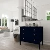 Manhattan Comfort Crown 31.29" Dresser in Tatiana Midnight Blue - Manhattan Comfort Crown 31.29" Dresser in Tatiana Midnight Blue
