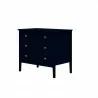 Manhattan Comfort Crown 31.29" Dresser in Tatiana Midnight Blue - Manhattan Comfort Crown 31.29" Dresser in Tatiana Midnight Blue
