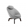 Cane-Line Pace Lounge Chair Frame incl. neck cushion Dark brown, Mahogany Light grey, Cane-line Zen