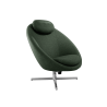Cane-Line Pace Lounge Chair Frame incl. neck cushion Polished, aluminium Dark green, Cane-line Zen